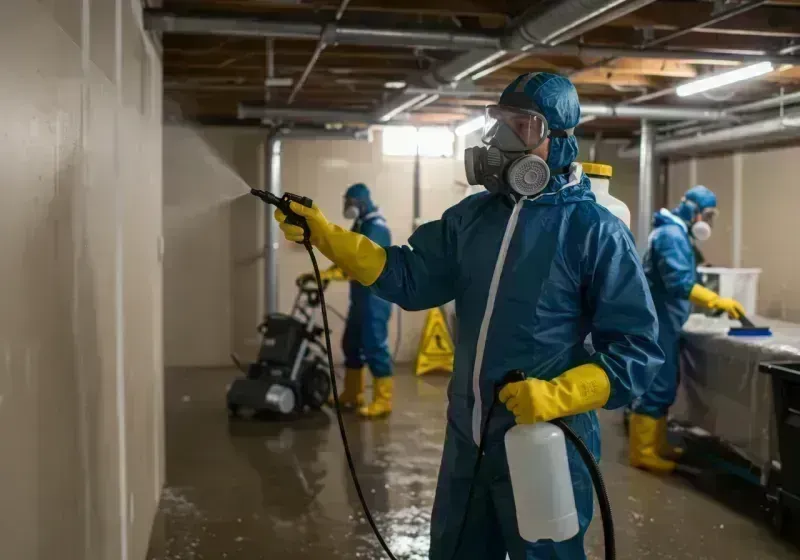 Basement Sanitization and Antimicrobial Treatment process in Wayne City, IL